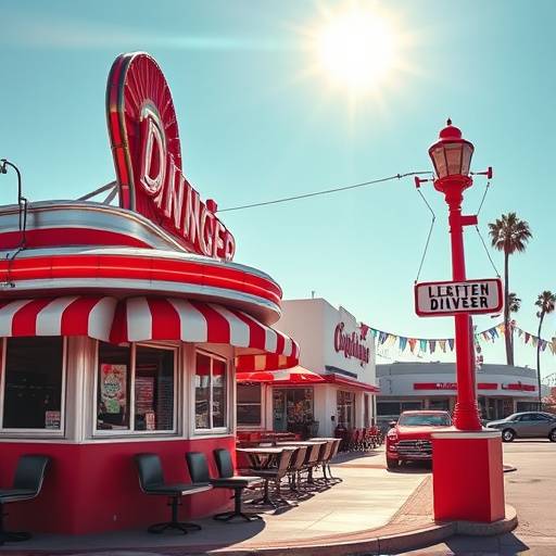 Image of a retro diner in Los Angeles